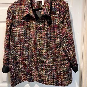 Alfred Dunner Colorful Tweed Jacket